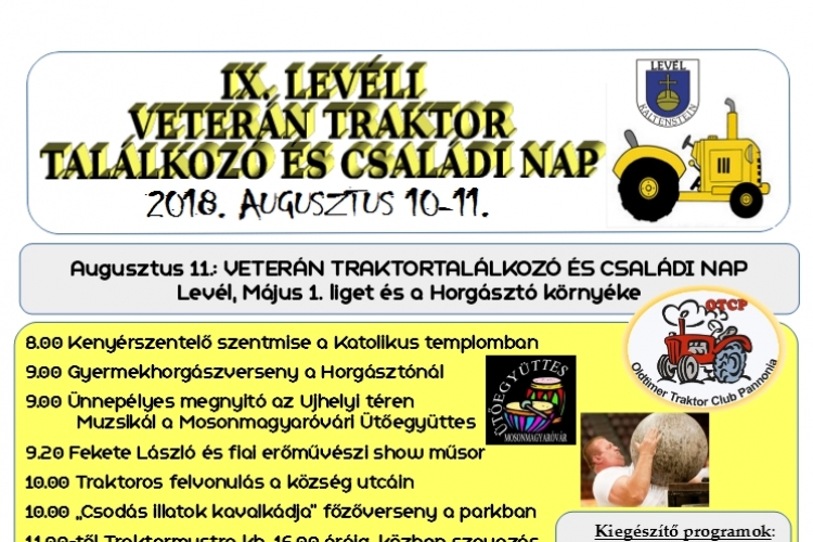 IX. Levéli Veterán Traktor Találkozó és Családi Nap