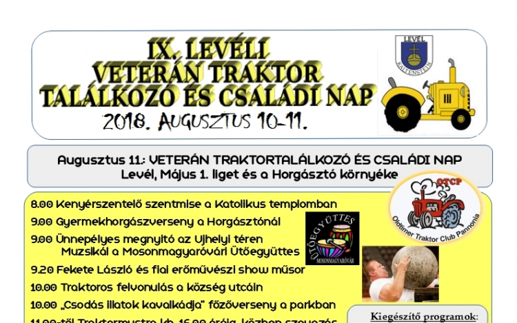 IX. Levéli Veterán Traktor Találkozó és Családi Nap