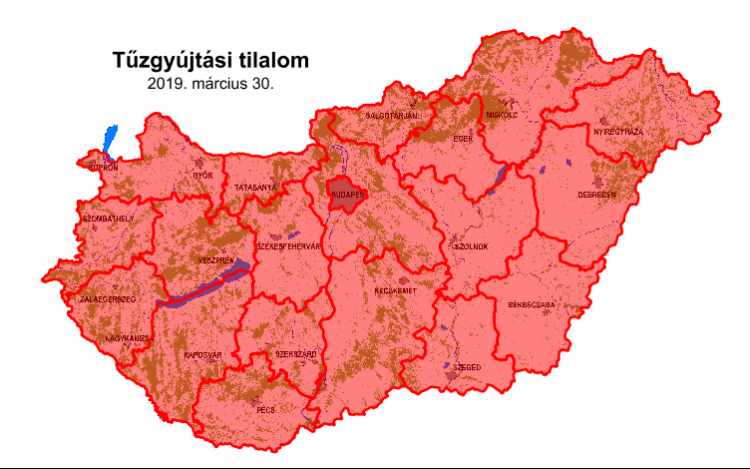 Tűzgyújtási tilalom Győr-Moson-Sopron megyében 