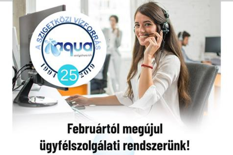 Februártól megújult az Aqua Kft ügyfélszolgálati rendszere