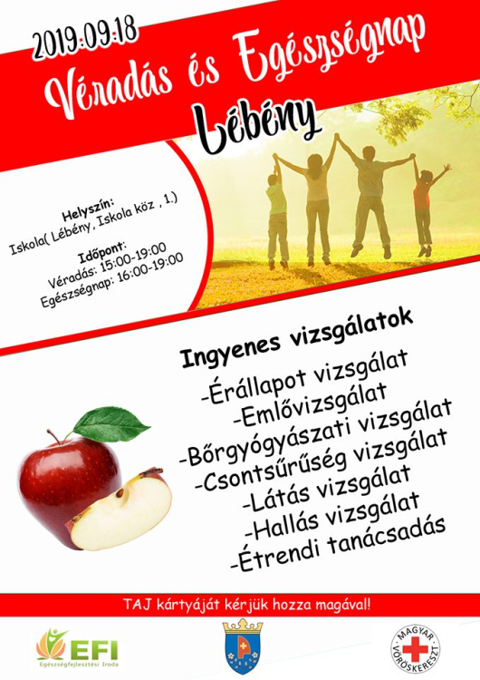 Véradás és egészségnap lesz Lébényben