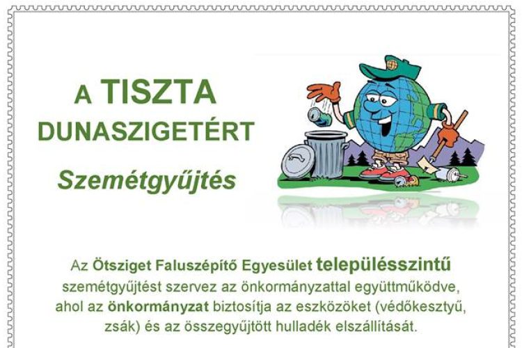 Szemétgyűjtés a Tiszta Dunaszigetért