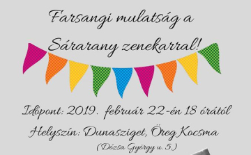 Farsangi mulatság pénteken Dunaszigeten!