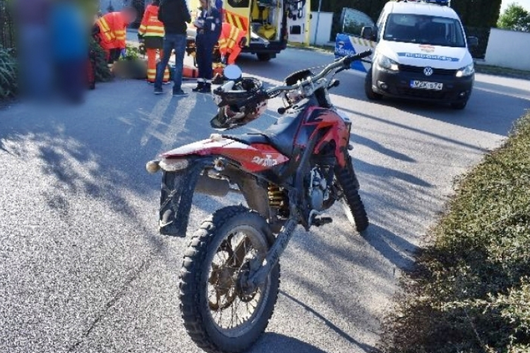 Motoros baleset Győrújfalun
