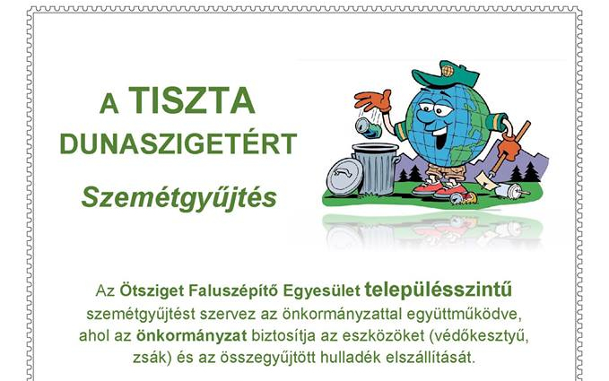 Szemétgyűjtés a Tiszta Dunaszigetért