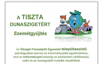 Szemétgyűjtés a Tiszta Dunaszigetért