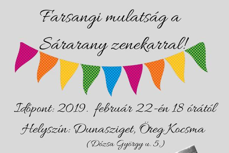 Farsangi mulatság pénteken Dunaszigeten!