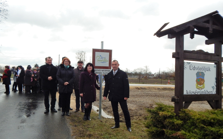 Dunakilitin már tábla hirdeti a Szigetköz Natúrparkot