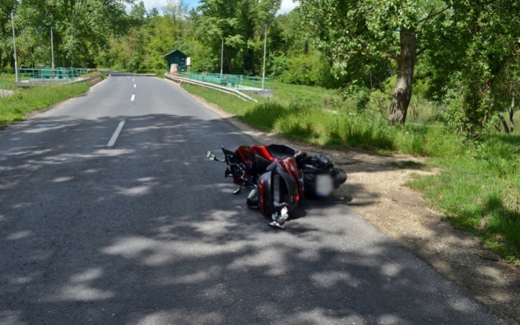 Vaddal ütközött a motoros