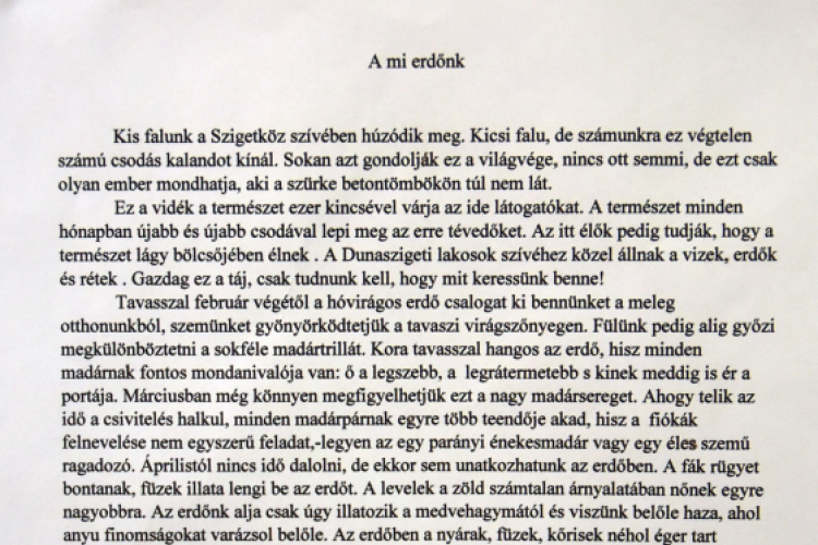 Ártéri erdeink rajzpályázat – eredményhirdetés és kiállítás sok meglepetéssel